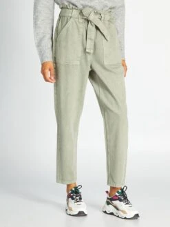 Vaquero Mom Con Cinturón - Gris -TrendyModa Ventas vaquero mom con cinturon gris aof04 5 frb4