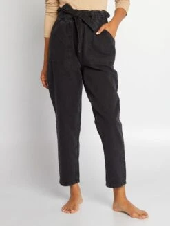 Vaquero Mom Con Cinturón - Negro -TrendyModa Ventas vaquero mom con cinturon negro aof04 6 frb4