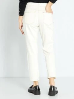 Vaquero Mom Con Talle Muy Alto - L32 - BLANCO -TrendyModa Ventas vaquero mom con talle muy alto l32 blanco zk670 2 frb3