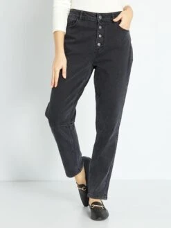 Vaquero Mom Con Talle Muy Alto - L34 - NEGRO -TrendyModa Ventas vaquero mom con talle muy alto l34 negro zk671 1 frb2