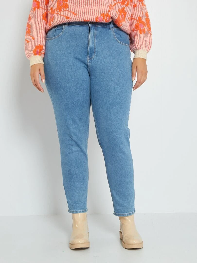 Vaquero Mom Elástico - AZUL 5 Vaquero Mom Elástico - AZUL - Imagen 3