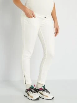 Vaquero Premamá Skinny L28 - Blanco -TrendyModa Ventas vaquero premama skinny l28 blanco zm005 1 frb4