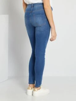 Vaquero Premamá Super Skinny Banda Baja - AZUL -TrendyModa Ventas vaquero premama super skinny banda baja azul xm590 3 frb3
