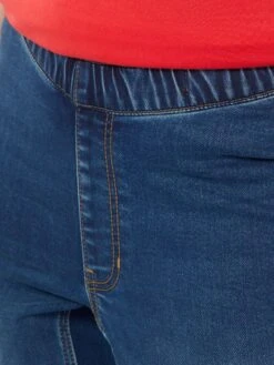 Vaquero Recto De Talle Alto - Fácil De Poner - AZUL -TrendyModa Ventas vaquero recto de talle alto facil de poner azul acb21 1 frb10