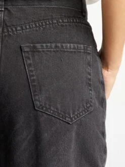 Vaquero Recto Paper Bag De Talle Alto - NIEVE_NEGRA -TrendyModa Ventas vaquero recto paper bag de talle alto nievenegra axl65 1 frb6