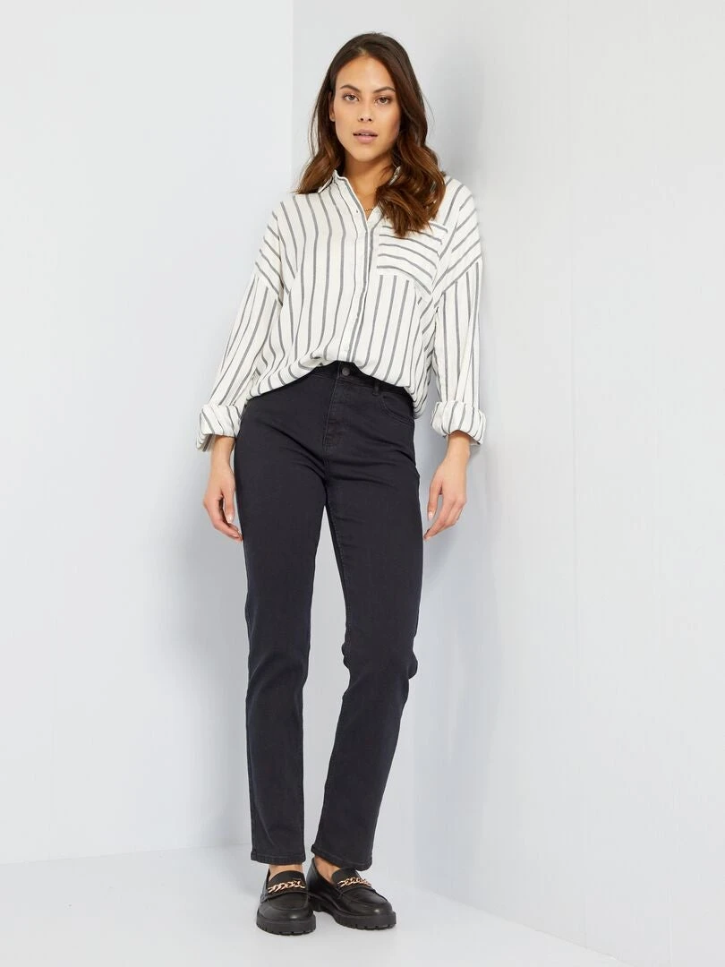 Vaquero Regular De Tiro Alto - L28 - NEGRO 3 Vaquero Regular De Tiro Alto - L28 - NEGRO