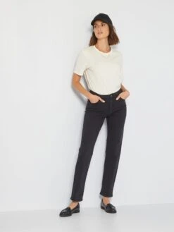 Vaquero Regular De Tiro Alto - L30 - NEGRO