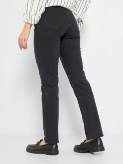 Vaquero Regular De Tiro Alto - L34 - NEGRO -TrendyModa Ventas vaquero regular de tiro alto l34 negro zk744 1 frb3