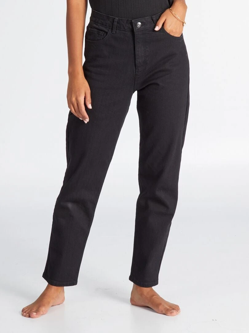 Vaquero Regular De Tiro Alto - L34 - NEGRO_DENI 3 Vaquero Regular De Tiro Alto - L34 - NEGRO_DENI