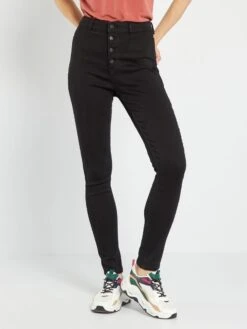 Vaquero Skinny Con Efecto Moldeador - NEGRO