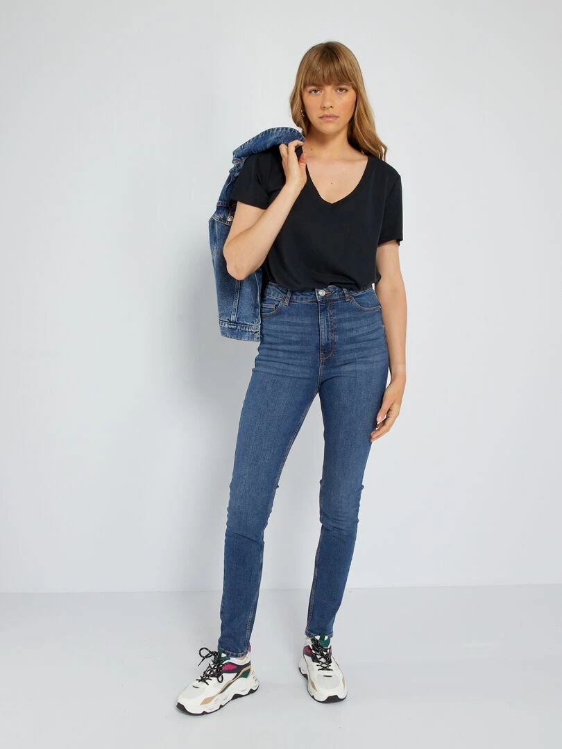 Vaquero Skinny De Tiro Alto - L34 - PIEDRA1 3 Vaquero Skinny De Tiro Alto - L34 - PIEDRA1