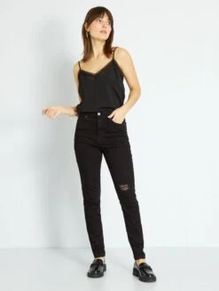 Vaquero Skinny Fit/corte Muy Entallado - NEGRO -TrendyModa Ventas vaquero skinny fitcorte muy entallado negro zk658 1 frb2