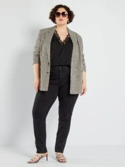 Vaquero Slim De Talle Alto - L34 - NEGRO