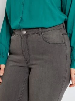 Vaquero Slim Elástico - 30L - GRIS -TrendyModa Ventas vaquero slim elastico 30l gris zj382 2 frb4