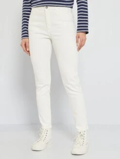 Vaquero Slim Elástico - 32L - BLANCO