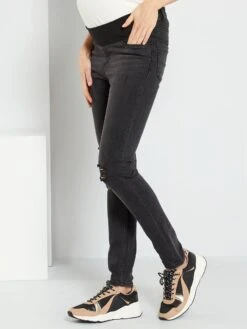 Vaquero Slim Premamá L30 Banda Baja - NEGRO -TrendyModa Ventas vaquero slim premama l30 banda baja negro xv994 1 frb3