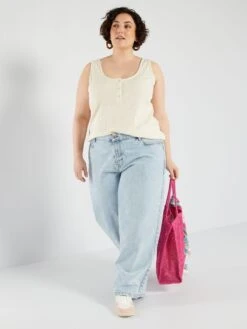 Vaquero Wide Leg - 5 Bolsillos - Azul -TrendyModa Ventas vaquero wide leg 5 bolsillos azul apd10 1 frb2