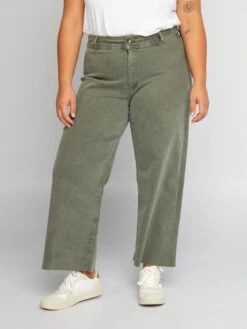 Vaquero Wide Leg Ancho - ESCARABAJO VERDE -TrendyModa Ventas vaquero wide leg ancho escarabajo verde apf86 4 frb2