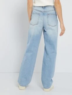 Vaquero Wide Leg De Talle Alto - Azul -TrendyModa Ventas vaquero wide leg de talle alto azul zr560 1 frb3