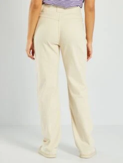 Vaquero Wide-leg De Tiro Alto - BEIGE -TrendyModa Ventas vaquero wide leg de tiro alto beige alh26 1 frb4