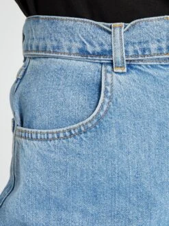 Vaquero Wide Leg De Tiro Alto Entallado - AZUL -TrendyModa Ventas vaquero wide leg de tiro alto entallado azul ajj21 2 frb3