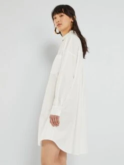 Vestido Camisero - Blanco -TrendyModa Ventas vestido camisero blanco ann24 3 frb4