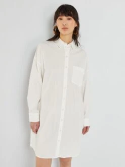 Vestido Camisero - Blanco -TrendyModa Ventas vestido camisero blanco ann24 3 frb6