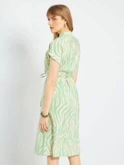 Vestido Camisero 'cebra' 'JDY' - VERDE -TrendyModa Ventas vestido camisero cebra jdy verde aih43 1 frb4