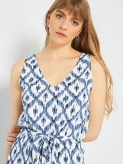 Vestido Camisero Con Cinturón Anudable 'JDY' - Ikat -TrendyModa Ventas vestido camisero con cinturon anudable jdy ikat ail72 4 frb3