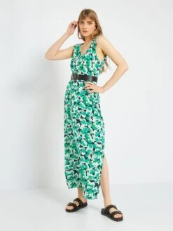 Vestido Camisero Con Cinturón Anudable 'JDY' - VERDE