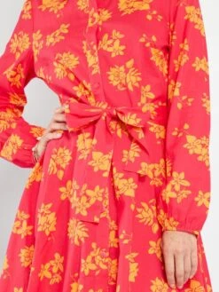 Vestido Camisero Corto Estampado - ROSA -TrendyModa Ventas vestido camisero corto estampado rosa adz77 2 frb3