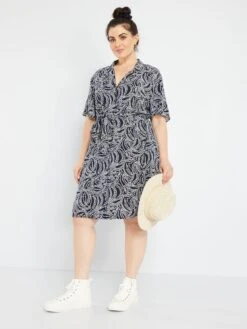 Vestido Camisero Corto 'Only' - AZUL