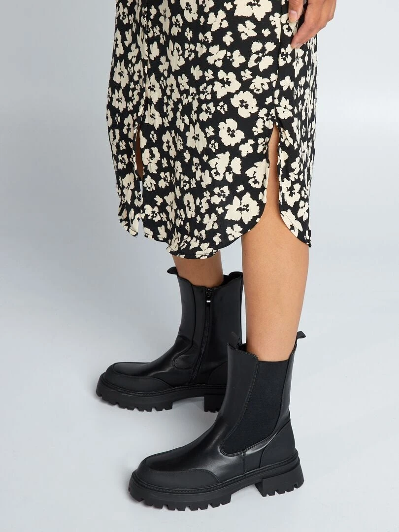 Vestido Camisero De 'flores' 'JDY' - NEGRO 7 Vestido Camisero De 'flores' 'JDY' - NEGRO - Imagen 5