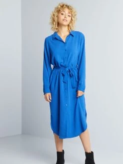 Vestido Camisero 'JDY' - Azul -TrendyModa Ventas vestido camisero jdy azul amv56 1 frb3