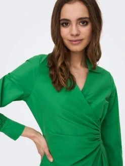 Vestido Camisero 'JDY' Efecto Cruzado - Verde -TrendyModa Ventas vestido camisero jdy efecto cruzado verde aiu69 1 frb3