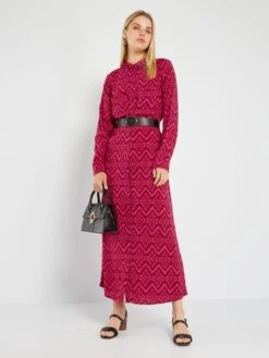 Vestido Camisero Largo Y Estampado - YO_ETNO