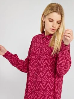 Vestido Camisero Largo Y Estampado - YO_ETNO -TrendyModa Ventas vestido camisero largo y estampado yoetno adz98 1 frb3