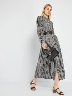 Vestido Camisero Largo Y Estampado - YO_GEOM