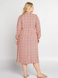 Vestido Camisero Midi Con Estampado All Over - ROJO 9 Vestido Camisero Midi Con Estampado All Over - ROJO -TrendyModa Ventas vestido camisero midi con estampado all over rojo ahv54 4 frb3