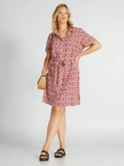 Vestido Camisero 'Only Carmakoma' - ROJO