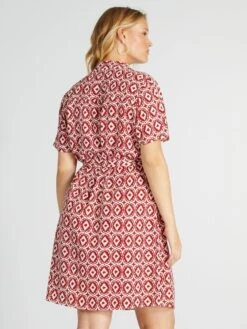 Vestido Camisero 'Only Carmakoma' - ROJO -TrendyModa Ventas vestido camisero only carmakoma rojo amd85 1 frb3