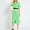 Vestido Camisero Vaporoso 'JDY' - VERDE -TrendyModa Ventas vestido camisero vaporoso jdy verde aih45 4 frb1