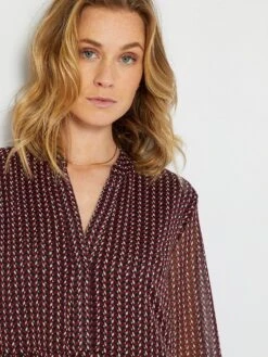 Vestido Con Cuello Panadero - Burdeos -TrendyModa Ventas vestido con cuello panadero burdeos za847 1 frb4