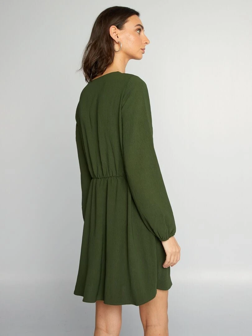 Vestido Con Escote Cruzado - KOMU VERDE 7 Vestido Con Escote Cruzado - KOMU VERDE - Imagen 5