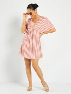 Vestido Corto Con Brillos - ROSA