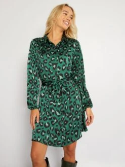 Vestido Corto Con Cinturón - Blanco