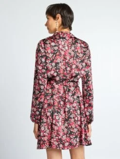 Vestido Corto Con Cinturón - Rojo -TrendyModa Ventas vestido corto con cinturon rojo aji85 1 frb3