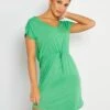 Vestido Corto Con Cordón Ajustable 'JDY' - Verde -TrendyModa Ventas vestido corto con cordon ajustable jdy verde abv67 3 frb1