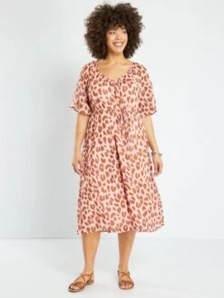 Vestido Corto Con Cuello Redondo 'Only' - ROSA