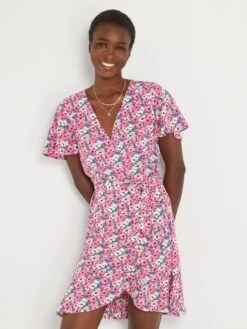 Vestido Corto Cruzado 'JDY' - ROSA